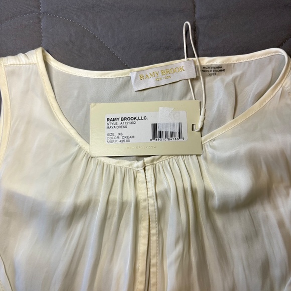 NWT- Ramy‎ Brook - MAYA TIERED MINI DRESS Cream Gold Size XS - Picture 8 of 13